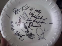 Autograph&rsquo;s From last night&rsquo;s concert . Someone spelled my name wrong . but its all good! &lt;3 Seattle:REIGN 