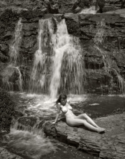 finchdown:  From the vaults. I shot with Dan West in, I think, spring of 2009.  We drove up the coast and went for a long, wonderful, beautiful hike through the woods to end at a waterfall that plummeted gently, but dramatically onto the beach and into