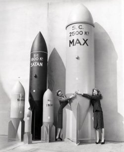 retrogasm:Rita Hayworth (right) loves some big rockets…