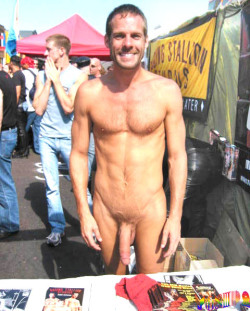 Michael Brandon at a street fair.