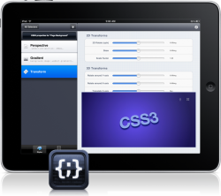 esquareda:  CSS3Machine for iPad: Create amazing CSS3 styles and animations on your iPad. Preview your work live over Wifi. 
