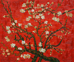  Vincent van Gogh, Branches of an Almond Tree in Blossom (Interpretation in Red), 1890 