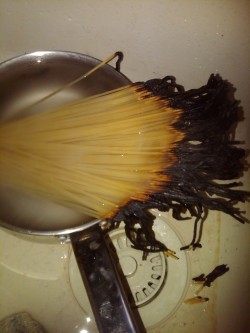 robinsbrainooze:  youknowshewantsthedee:  cancerously:  annanocturnal:  thatonewannabechef:  coelasquid:  beesmygod:  quixotic-gash:  I was boiling pasta and I managed to set it on fire…    This is the most impressive cooking fuckup I’ve seen since