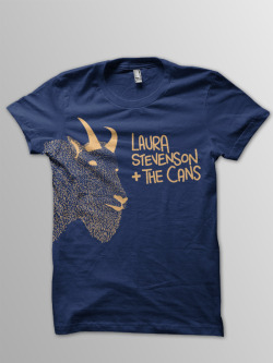 laurastevenson:  NEW T-SHIRTS! You can buy one from our online store (http://laurastevensonandthecans.com/store) or at any of our upcoming shows! Thanks to the wonderful Dave Garwacke of Twin Cuts and If You Make It for the design, and the beautiful