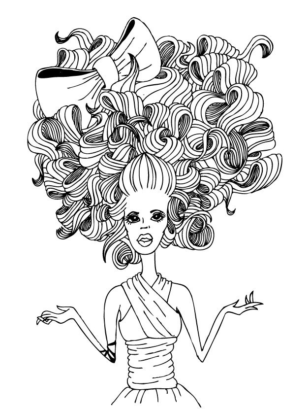 &ldquo;bigger the hair, closer to heaven&rdquo; daily doodlewww.sketchbuzz.tumblr.com