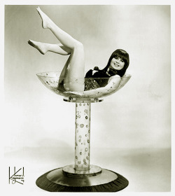 susiesnapshot:  Rita Atlanta   aka. &ldquo;Miss International&rdquo;.. Very late-period promotional photo, featuring her signature Champagne Bath glass.. 