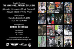 Frank151 Presents Chapter 43: Bug Out! and The Ricky Powell Art Funk Explosion!