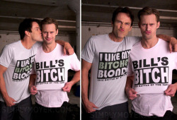 suicideblonde:  Stephen Moyer and Alexander Skarsgard The Battle of the Fang was a battle between the Bill and Eric fans to see which group could raise more for the actor’s chosen charities.  The Team Bill fans beat out the Eric fans by just over 700