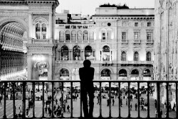 black-and-white:  Alone [my Milan] (by Luca Napoli) 