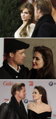 bohemea:  suicideblonde:  Brad Pitt and Angelina Jolie eye-fucking each in New York, Rome and Berlin last week.  Mmm.   I enjoy watching these two exchange fuck faces. 