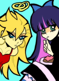 rinbo:  Request 15: “PANTY AND STOCKING WITH GARTERBELT!” - Anonymous. … Sorry it’s just Panty and Stocking but I am slowly losing the will to live :’V I need… more tea. Taking a break for now. 