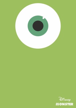 I have a soft spot for minimalism. designersof:  Monsters, MIke Wazowski 