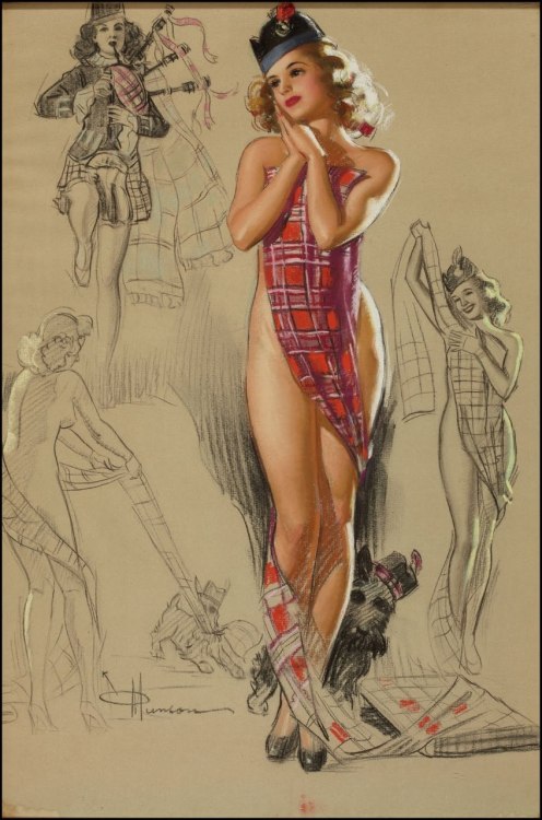 Keith Garvey Pin Up Girl Sketch Art Original Long Xxx