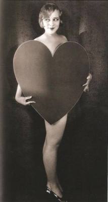 mothgirlwings:  Sally Rand - c. 1930s   Fine, not a couple, but Happy Valentine&rsquo;s Day. Have some sex.