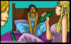 A little preview of the Sleepover 4. While mommy is getting her ass plowed two bedrooms over by her black neighbor, her daughter is having a little bit of fun of her own with her friends. www.dukeshardcorehoneys.com