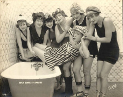 Phyllis Haver is the girl being held. Vera Reynolds is fourth girl from  left. Marvel Rea is the girl on the end holding Phyllis’ hand.