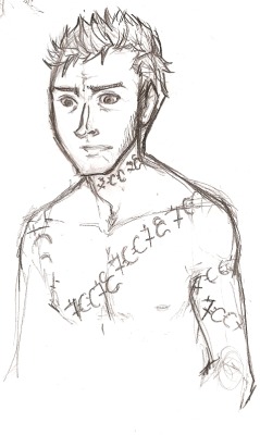 Lucifer, with markings from a fanfiction I&rsquo;m working on. Yes, it&rsquo;s Enochian.