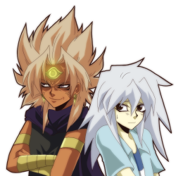 rinbo:  … Happy Opposites Day? ლ(´﹏`ლ) Just felt seeing how I’d do it the other way around for a change. Also that’s a little more than a 4cm height difference (which I’ve only just learnt of, shh). Also also Marik’s height to weight