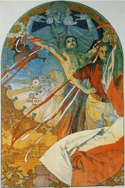 malebeautyinart:  Alphonse Mucha. 8th Sokol Festival (1912). Color lithograph. 