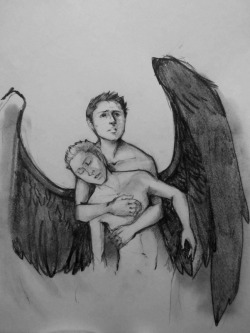 Dean/Castiel  I don&rsquo;t know why they&rsquo;re naked. I suppose Cas is raising him from Hell. Just&ndash;shhhhh.