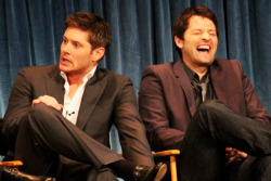 misha-bawlins-the-cockles-queen:  This picture makes me so happy.  In my head: Jensen: Cockles? What&ndash;WHAT&ndash; Misha: TROLOLOLOLOLO