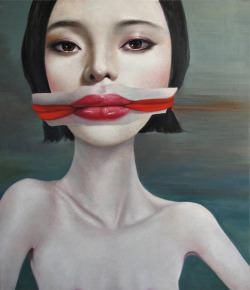 Strangle it oil on canvas by Ling Jian, 2007