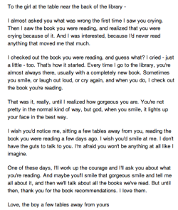 breathedeepand-dive:  woah-dang:  hollaweenus:  this is the cutest thing i have ever read  Please.  omfg I wish 