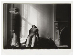 the400frames:  Duane Michals (b. 1932) Untitled (Seated Nude and Standing Man), ca. 1960 