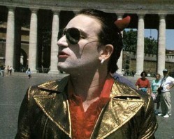 Bono  - July 1993  Rome - Vatican,  St Peter&rsquo;s Square (Italy) During our Italian dates, in a performance-art moment, I had myself filmed walking across the square at the Vatican. MacPhisto had developed a limp at this point so I had a walking