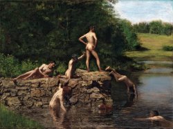 paperimages:  Thomas Eakins  (American, 1844 - 1916) Swimming, 1885 