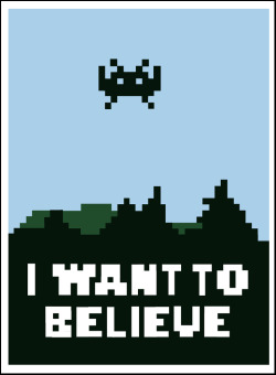 it8bit:  I Want to Believe - by Dann Matthews Prints and skins available at Society6. 