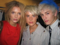 The Blonds: Lily, Agyness &amp; Luke at Marc by Marc Jacobs Backstage