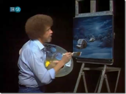 withoutsomuchasakiss:  lickystickypickyme:  (Happy Little) Things You Didn’t Know About Bob Ross.  He Worked for Free. The Joy of Painting ran new seasons on PBS from 1983 to 1994  Ross actually did the series for free;  his income came from Bob Ross