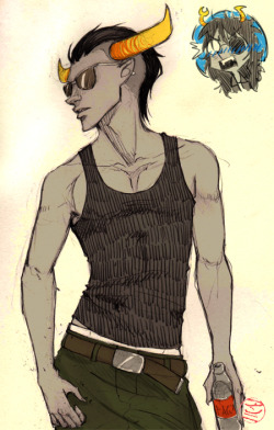 sweetelectro:  nnscribble:  Ooh, mr. Nitram, ooh! *swoon* ….. I saw this on my dashboard. I couldn’t help myself. I just love Tavros~!I put him a shirt, though. …to avoid any possible factual errors. haha this was a bit rushed! :”D I should be