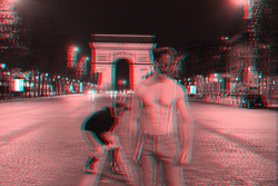 alexanderguerra:  Le Lapin La Nuit 3D - Paris, France - Alexander Guerra 2010 http://www.mysoti.com/mysoti/designer/alexanderguerra/product/1108649/AlexanderGuerra—tshirt—Le-Lapin-3D 