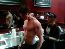 Shirtless Zak Bagans, host of Travel Channel&rsquo;s &ldquo;Ghost Adventures&rdquo;.  He rarely takes off his shirt on the show, so it&rsquo;s good to have this picture.