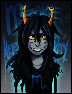 turnpikehootenanny:  Much better. Cleaned up sketch of Vriska because I can’t get enough of her. 