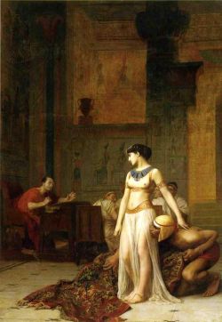 sugarmeows:  Cleopatra and Caesar (1866) – Jean-Leon Gerome 