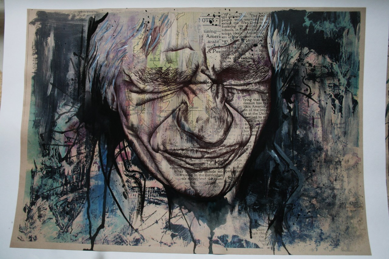 old man pulling a face..follow for art and photography and all thatt