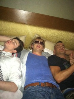 Chris Colfer, Chord Overstreet and Mark Salling.