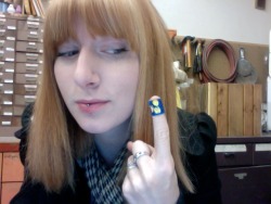 ladyvonbeck:  Wolverine band-aid. ‘Nuff Said  The beautiful Erin. You&rsquo;ve got to love a comic book geek.