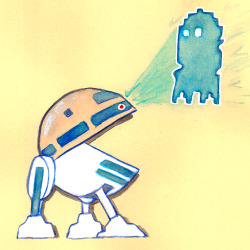 koldunkisloty:    From Ghost In The Machines Series - Pacman-R2D2 // By: Doctor Popular  