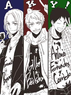 harukuri:  What kind of douchebags wear their names on their shirts like that…  those 3 douchebags apparently