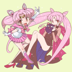 I&rsquo;m going to be Chibiusa one of the days for EDC, but I kinda wanna be her when she turns into Dark Lady/ Wicked Lady in Sailor Moon S the one on the right. I&rsquo;m not sure yet though.