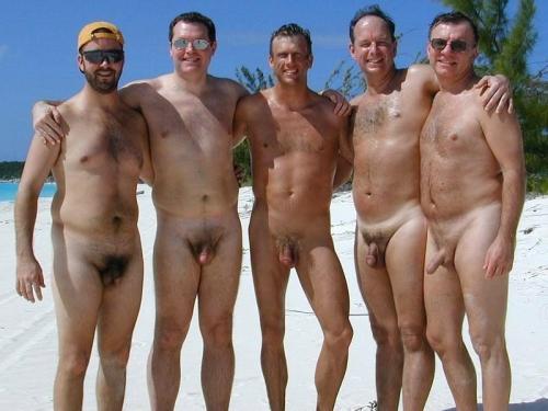 Norwegian nudist beach family