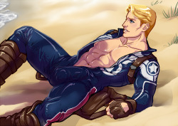 daunt:Steve Rogers (NSFW)Just a little beach pornâ€¦ponishâ€¦.sort of.Â  Super tight zip suitâ€¦I canâ€™t-Â  ANYWAYS. SORRY I couldnâ€™t help myself, Steve is so hot.Â  And Oftwhat has lured me into shipping him and Namor, too.Â  8|Â  (I love Steve/Tony