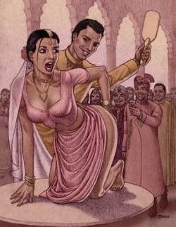 eenslaved:  Humiliated at her wedding…Starting off their married lives showing everyone her place.Illustrator: Brian Tarsis   A new tradition I hope will soon become widespread and expected in the future.