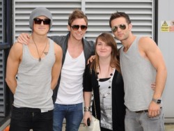 Tom, Danny, Me &amp; Harry. 5th August 2010. Real Radio. Manchester. Gutted that Dougie weren&rsquo;t there but &frac34; ain&rsquo;t bad :) &lt;3