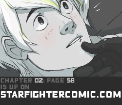 Starfighter Chapter 02 page 58 is up on the 18  site! Enjoy, my sweethearts!