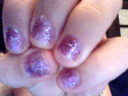 glittery nail polish